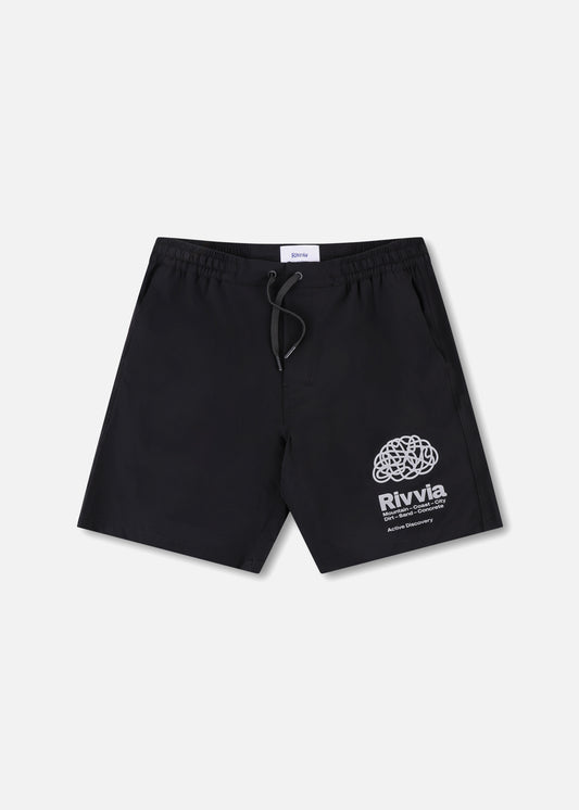 SCATTER BRAIN DAILY RIDE SHORT : BLACK GREY