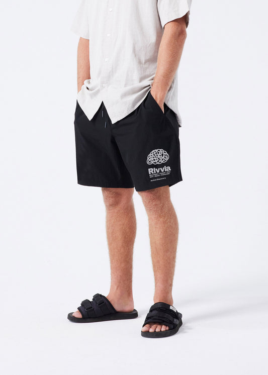 SCATTER BRAIN DAILY RIDE SHORT : BLACK GREY