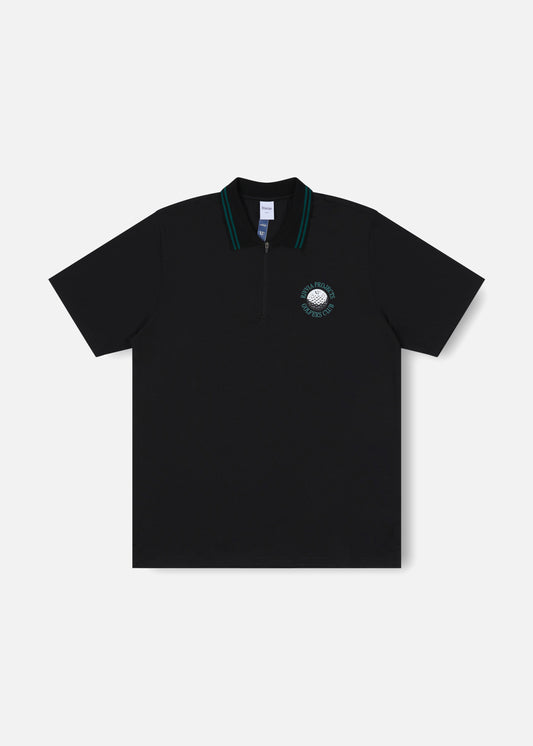 GOLFERS CLUB POLO : BLACK GREEN