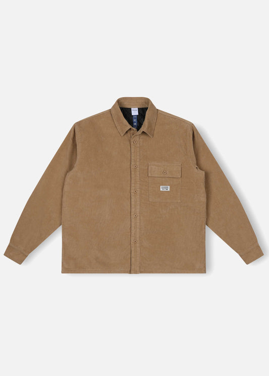 OFF TRACK QUILTED LS SHIRT : BROWN