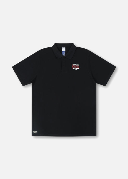 STACKED POLO : BLACK