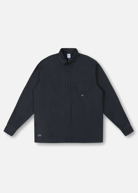 OFF TRACK LS SHIRT : WASHED BLACK