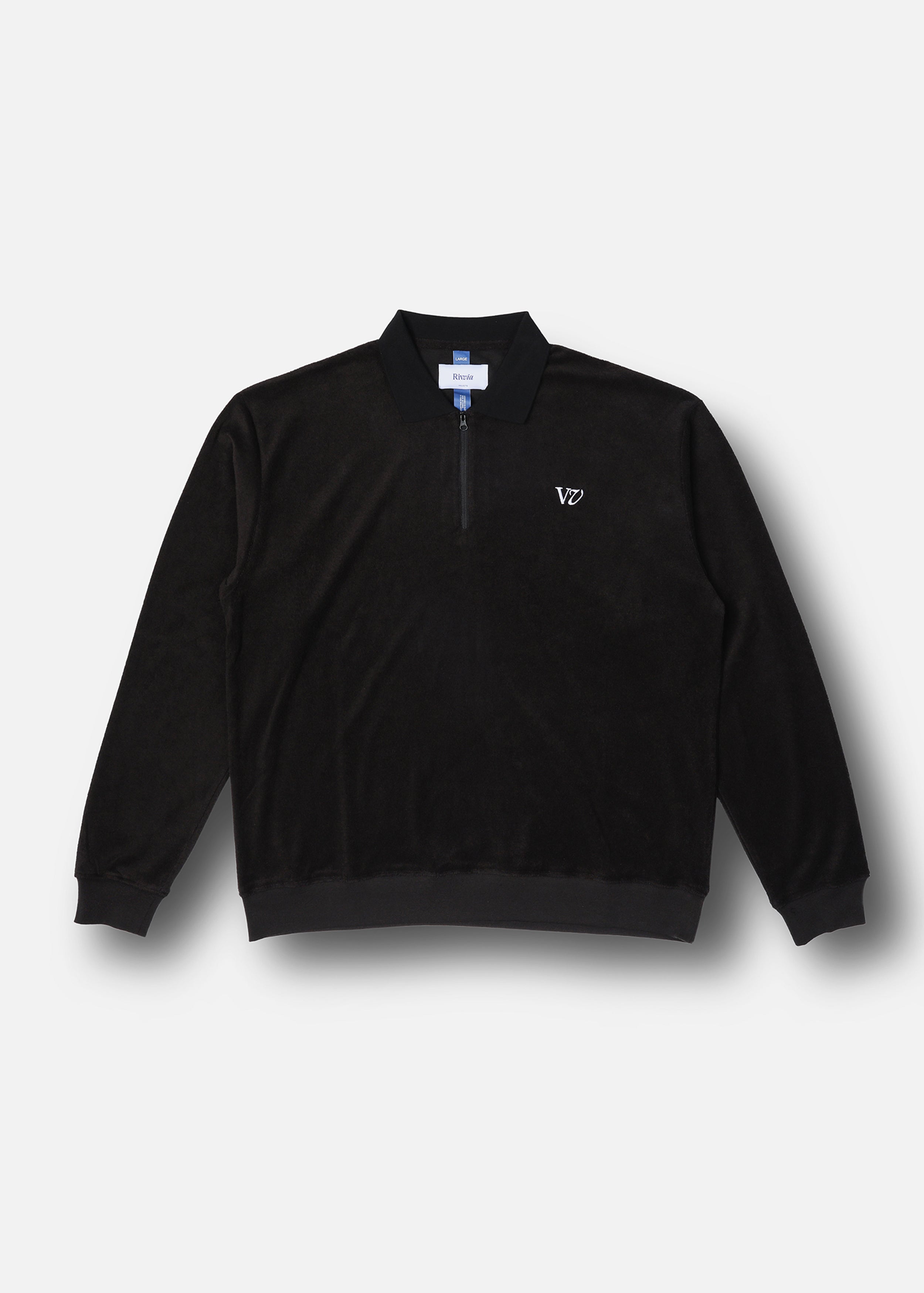 Half zip hot sale pullover black